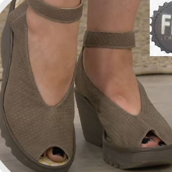 Fly london peep toe wedge Clearance